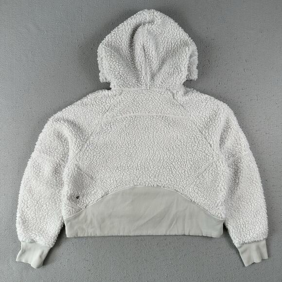 Lululemon Scuba Oversized Sherpa 1/2 Zip Hoodie M/L Vapor Gray Wool Blend - Picture 14 of 16